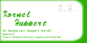kornel huppert business card